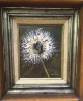 Photo of a painting of a dandelion seed head