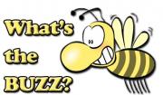Cartoon bee asks What's the Buzz?