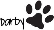 Darby's signature and a paw-print