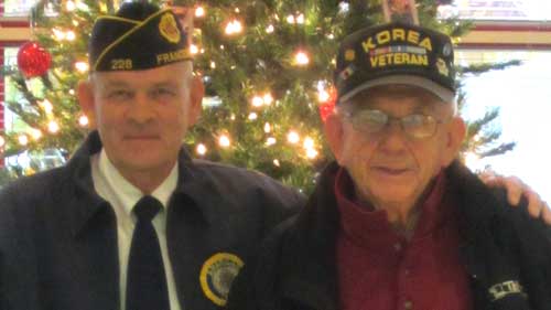 Veterans at the Hero Tree at the Rensselaer Library in 2013.
